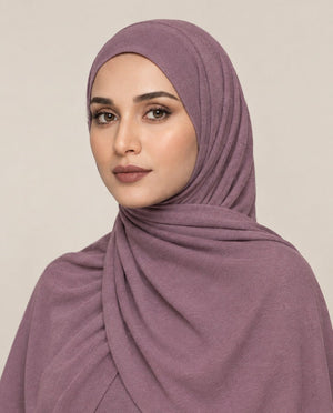 Ainaura Premium Zera Jersey Hijab – Dusty Mulberry - AinAura