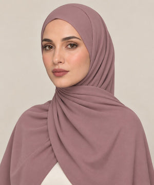 Ainaura Premium Zera Jersey Hijab – Dusty Pink 1 - AinAura