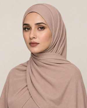 Ainaura Premium Zera Jersey Hijab – Light Chikku - AinAura