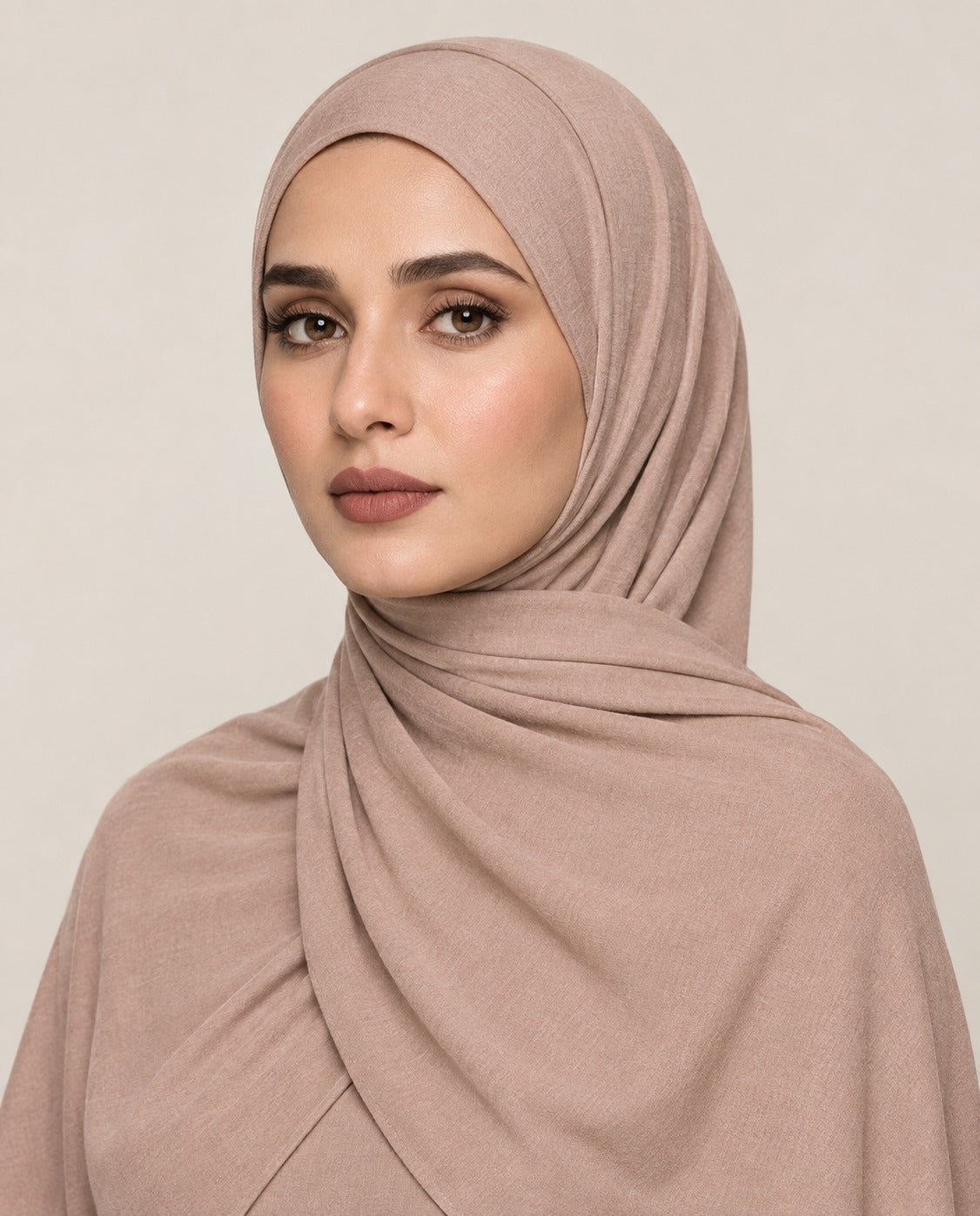 Ainaura Premium Zera Jersey Hijab – Light Chikku - AinAura