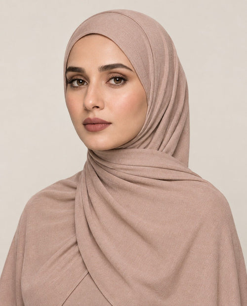 Ainaura Premium Zera Jersey Hijab – Light Chikku - AinAura