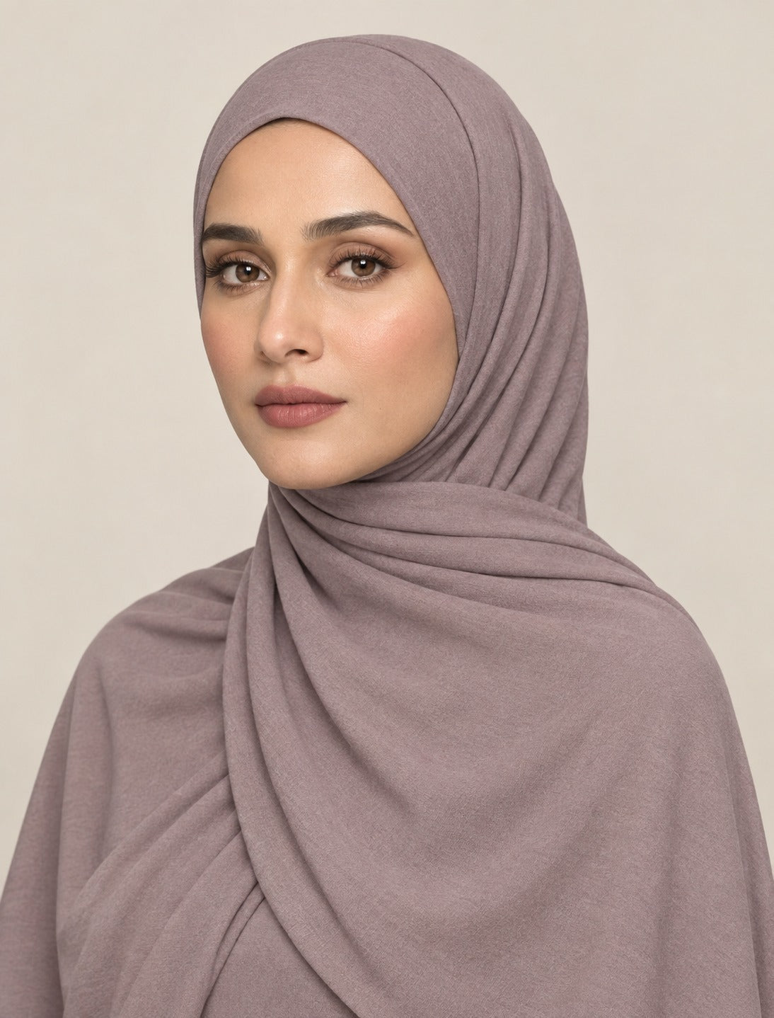 Ainaura Premium Zera Jersey Hijab – Smoky Quartz - AinAura