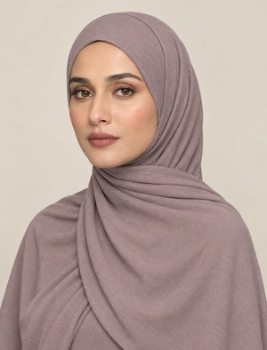 Ainaura Premium Zera Jersey Hijab – Smoky Quartz - AinAura