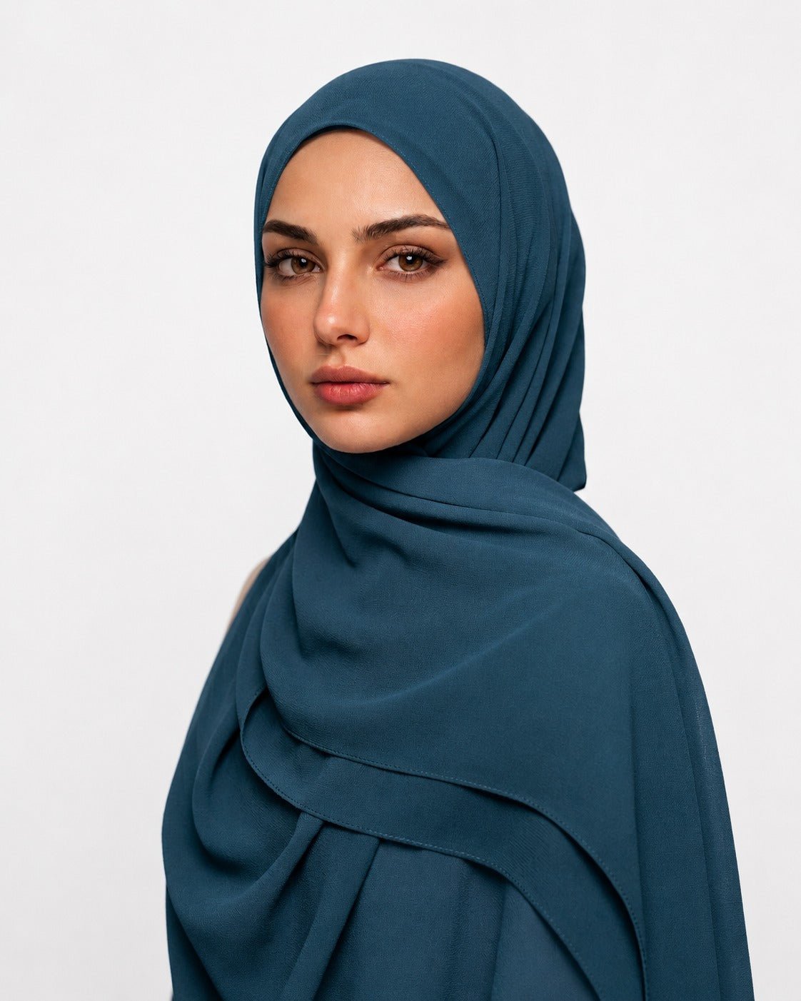 Ainaura Premium Zera Malaysian Georgette Hijab – Aegean - AinAura