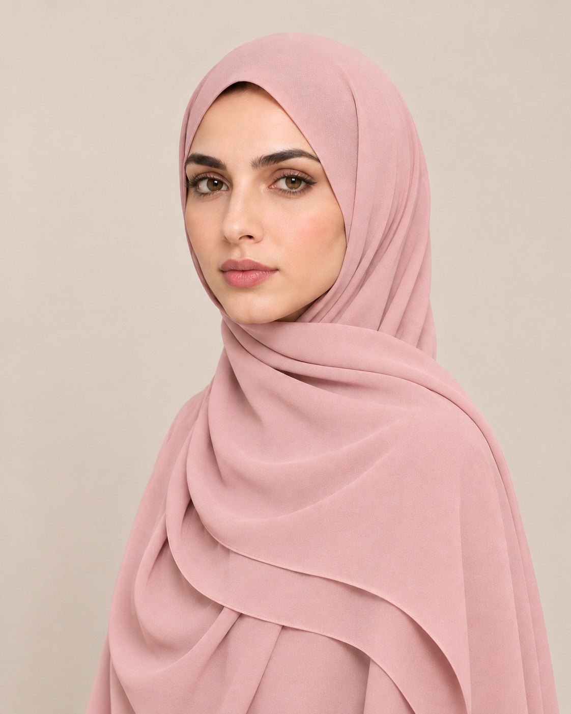 Ainaura Premium Zera Malaysian Georgette Hijab – Blush Pink - AinAura