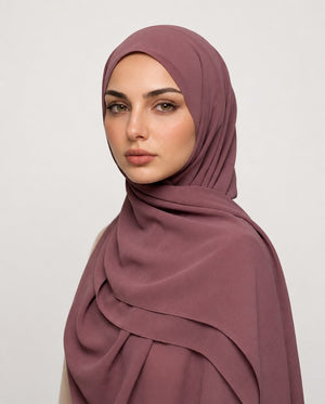 Ainaura Premium Zera Malaysian Georgette Hijab - Lilac Violet - AinAura