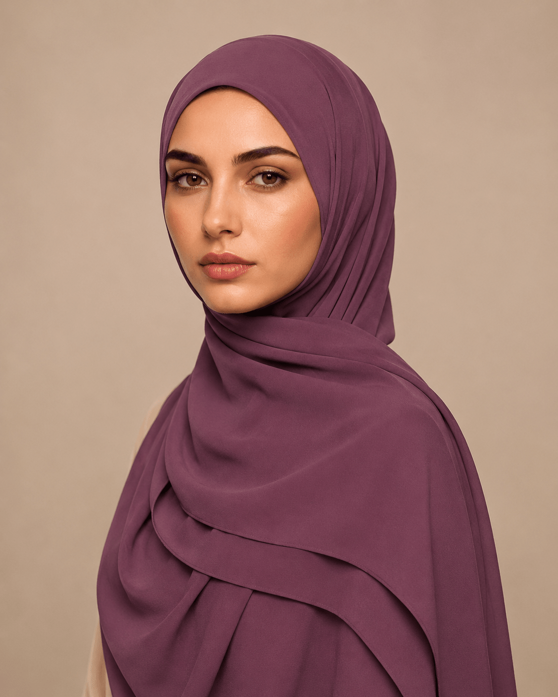 Ainaura Premium Zera Malaysian Georgette Hijab – Mauve - AinAura