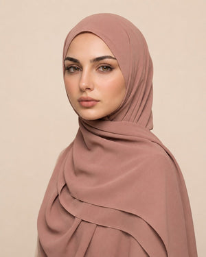 Ainaura Premium Zera Malaysian Georgette Hijab – Thulian - AinAura