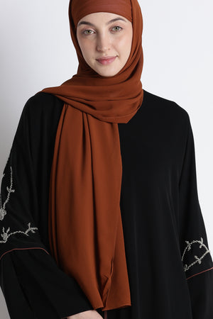 Ainaura | Copper-Lined Onyx Dubai Abaya