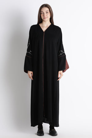 Ainaura | Copper-Lined Onyx Dubai Abaya