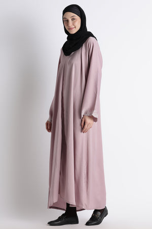 Ainaura | Desert Rose Scalloped Dubai Abaya