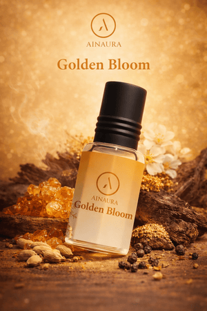 Golden Bloom – Premium Attar by AINAURA - AinAura