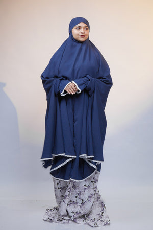 Ainaura | Premium Navy Blue Jilbab