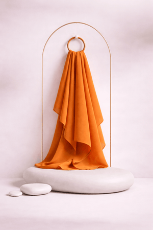 Moja Premium Malaysian Heavy Georgette - Carrot - AinAura