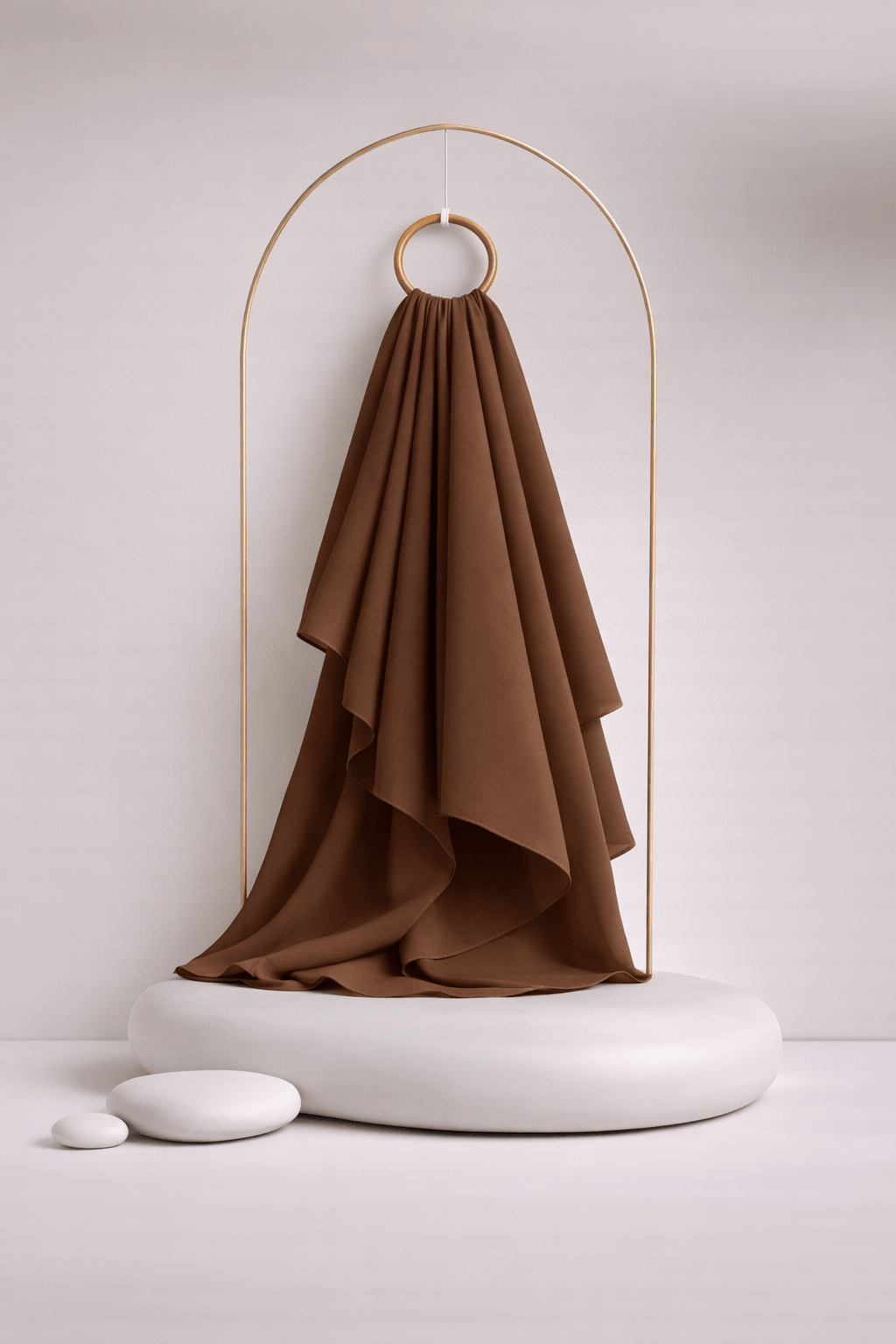 Moja Premium Malaysian Heavy Georgette - Coffee Brown - AinAura