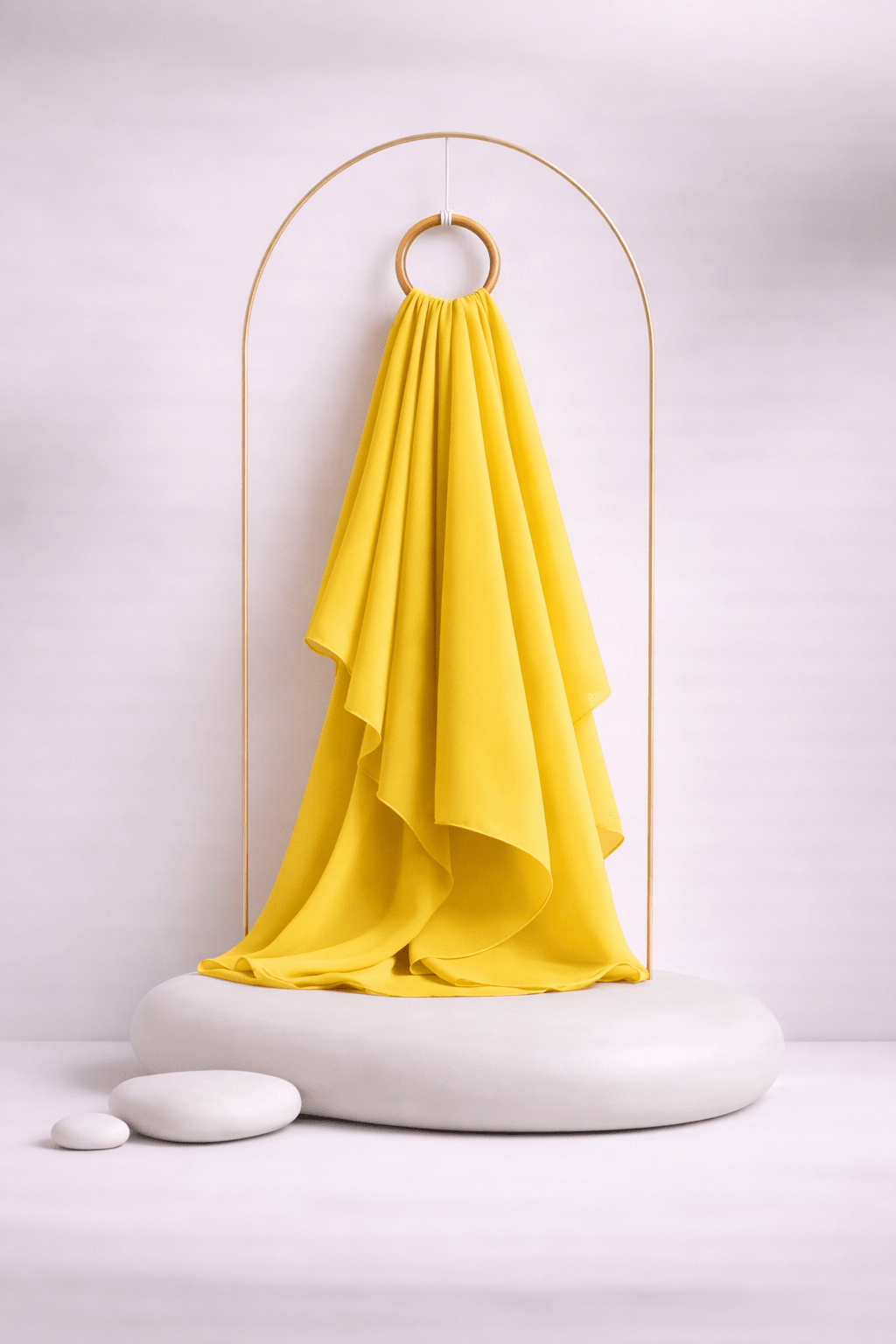 Moja Premium Malaysian Heavy Georgette - Corn Yellow - AinAura