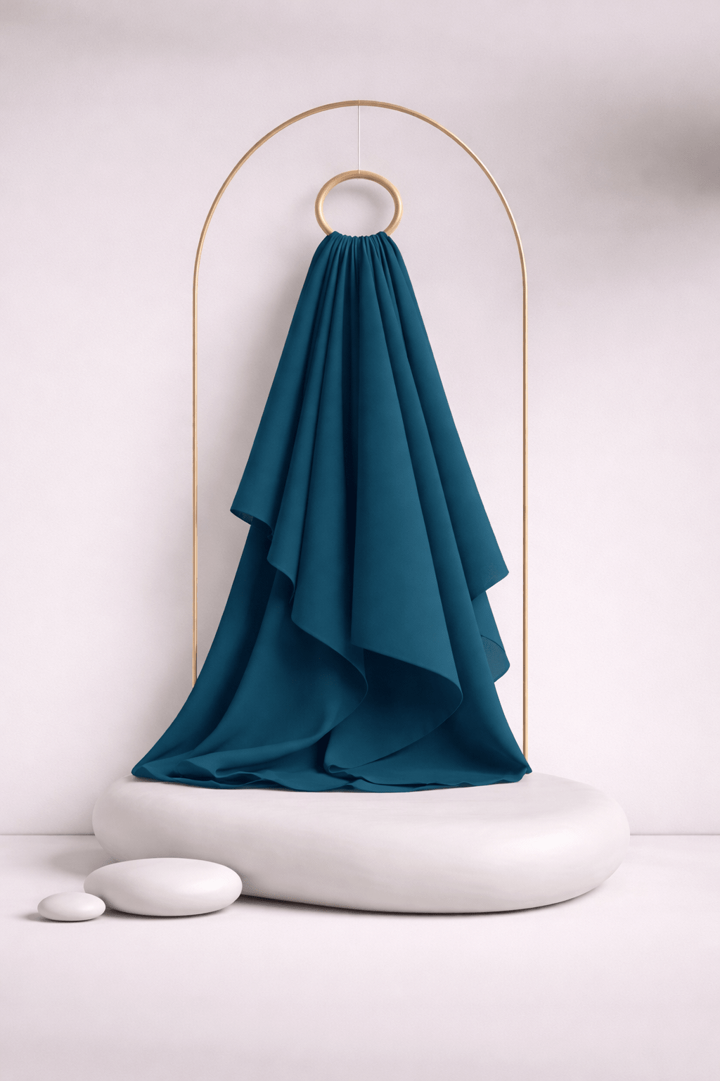 Moja Premium Malaysian Heavy Georgette - Dark Teal - AinAura