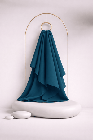 Moja Premium Malaysian Heavy Georgette - Dark Teal - AinAura