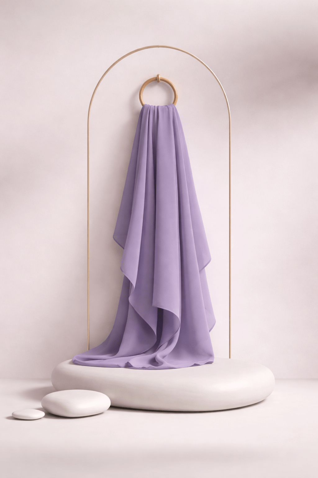 Moja Premium Malaysian Heavy Georgette - Dusty Lav - AinAura