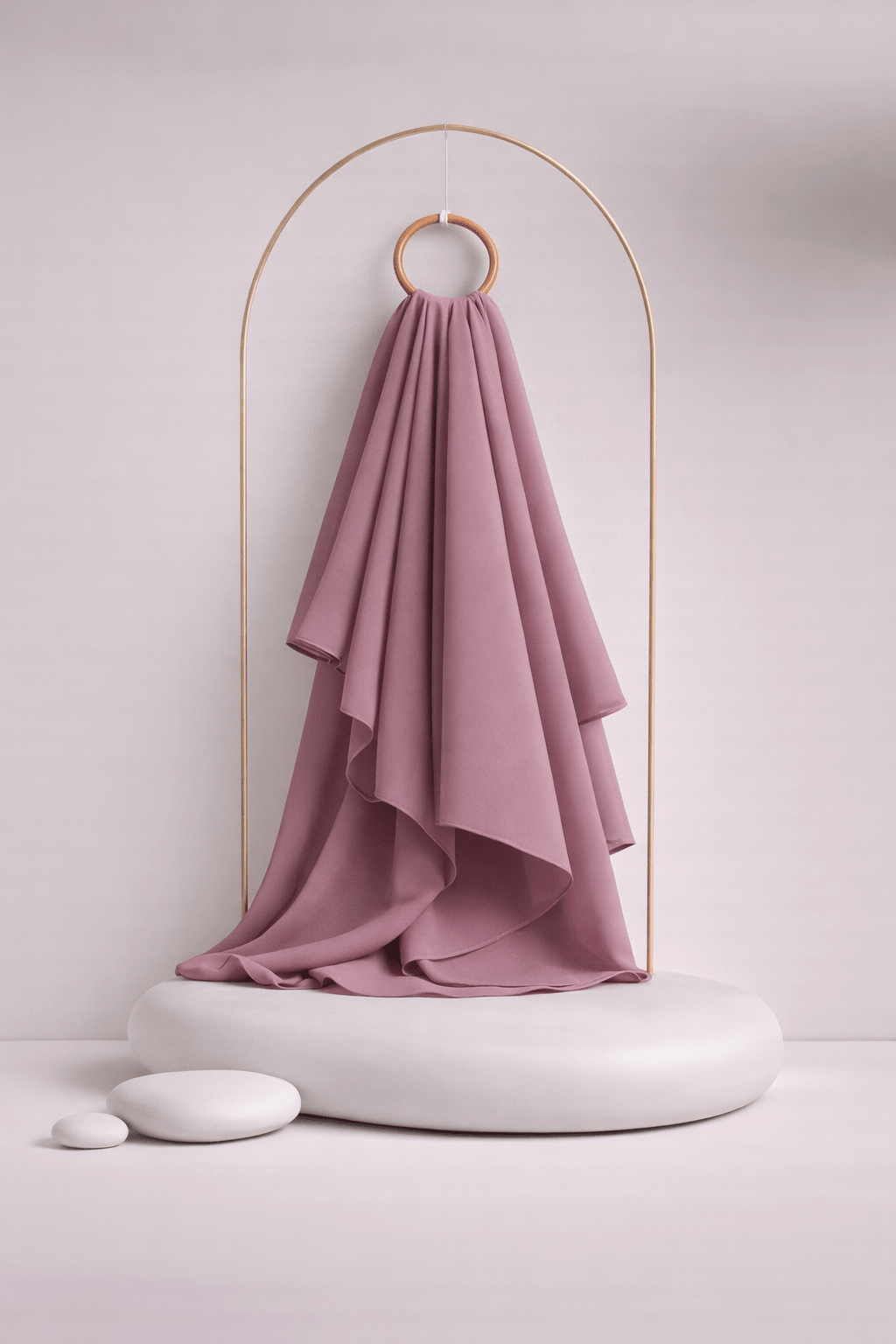Moja Premium Malaysian Heavy Georgette - Mauve - AinAura
