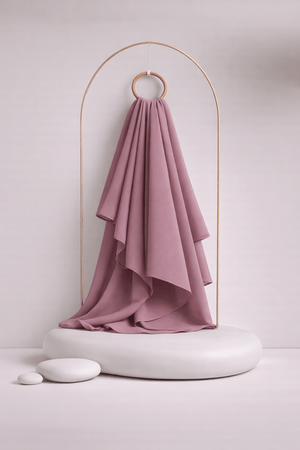 Moja Premium Malaysian Heavy Georgette - Mauve - AinAura