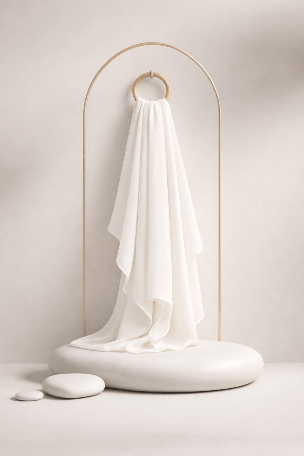 Moja Premium Malaysian Heavy Georgette - Milk White - AinAura