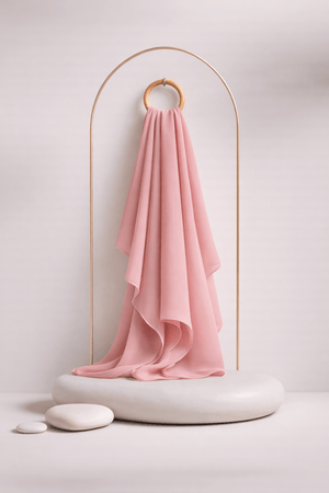 Moja Premium Malaysian Heavy Georgette - Misty Pink - AinAura