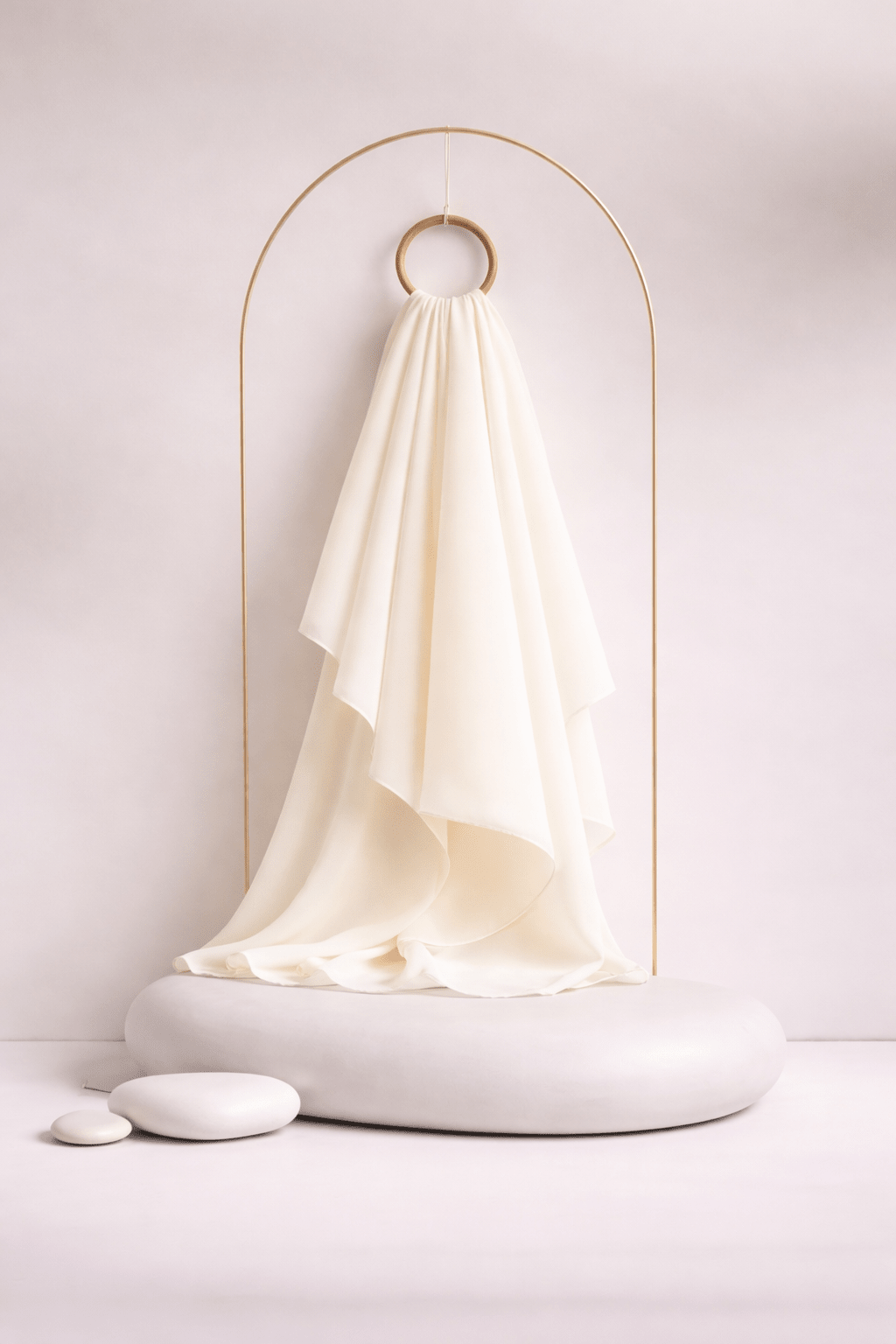 Moja Premium Malaysian Heavy Georgette - Off White - AinAura