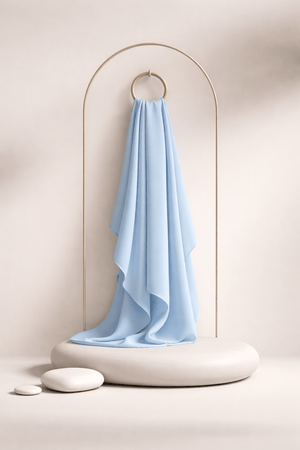 Moja Premium Malaysian Heavy Georgette - Pastel Blue - AinAura