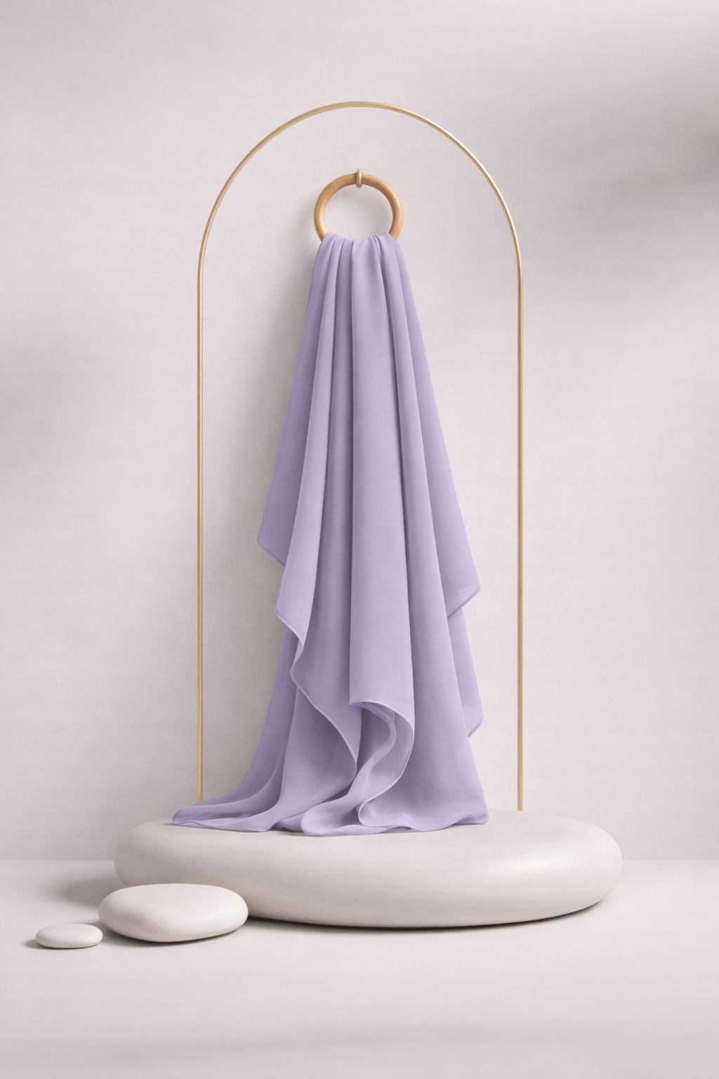 Moja Premium Malaysian Heavy Georgette - Pastel Lav - AinAura