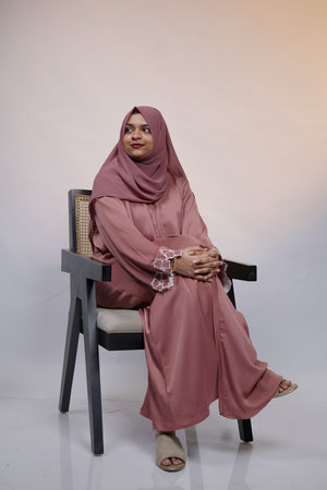 Ainaura | Premium Rose Blossom Embroidered Abaya