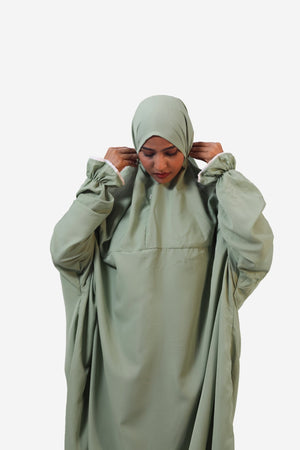 The Laya Series | Premium Plain Crepe Green Premium Plain Crepe - AinAura