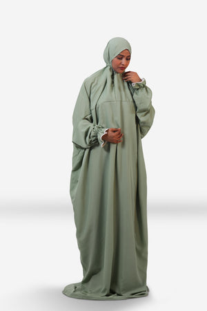 The Laya Series | Premium Plain Crepe Green Premium Plain Crepe - AinAura