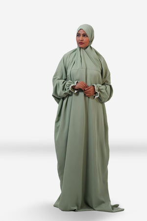 The Laya Series | Premium Plain Crepe Green Premium Plain Crepe - AinAura