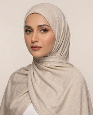 Ainaura Premium Moja Jersey Oat meal colour Scarf