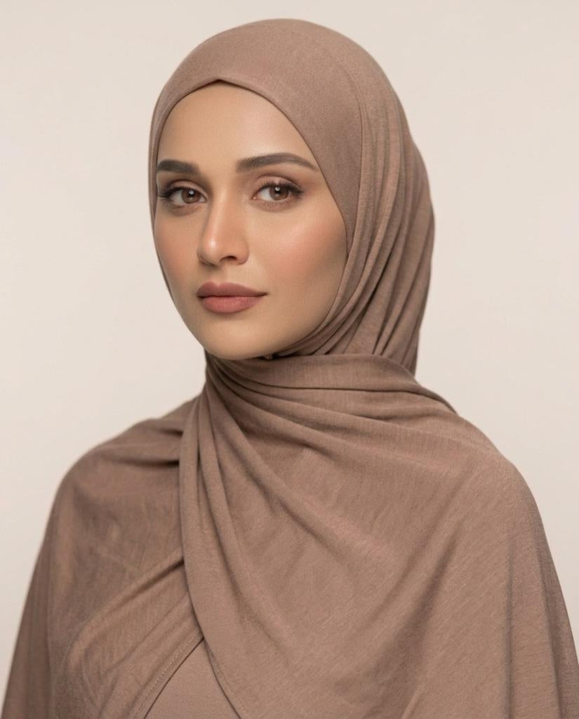 Ainaura Premium Moja Jersey Espresso colour Scarf