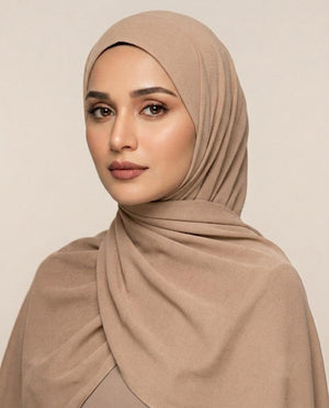 Ainaura Premium Moja Jersey Light  Chikku Colour  Scarf