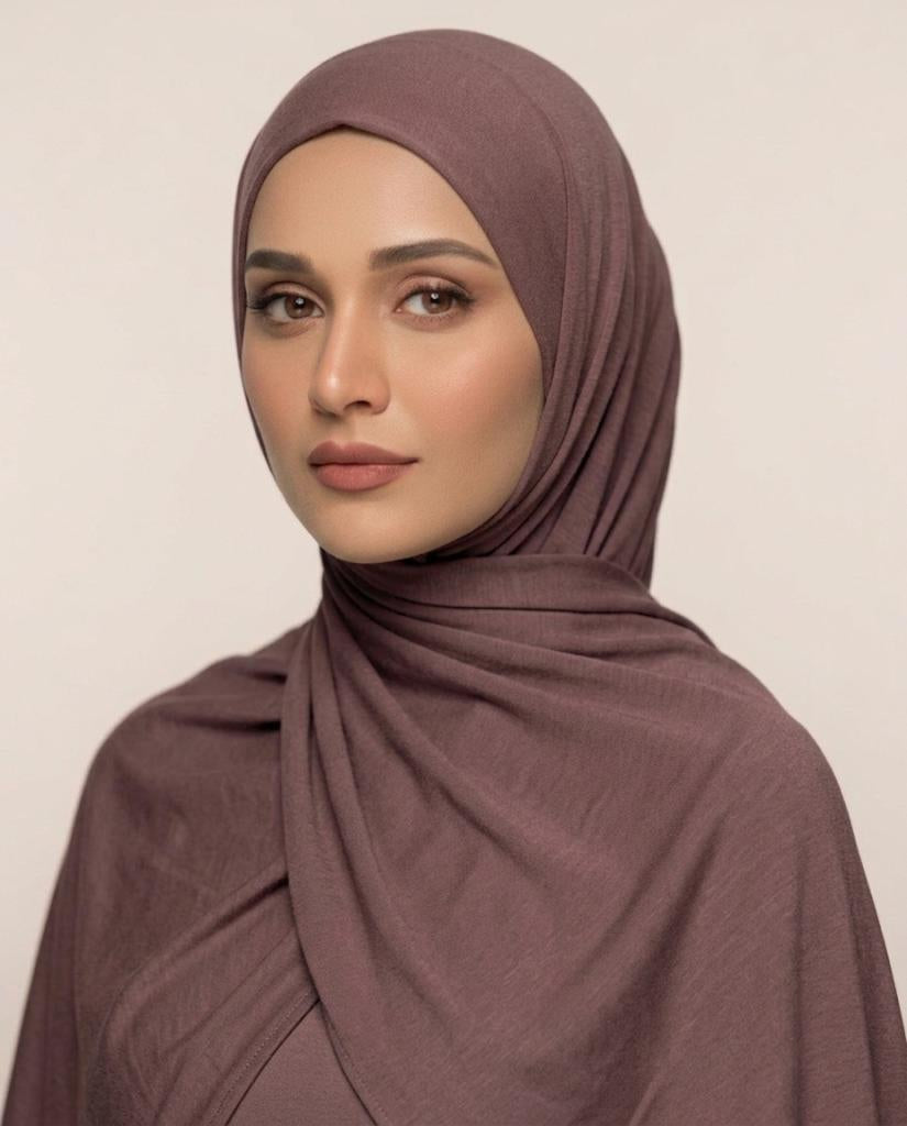 Ainaura Premium Moja Jersey  Dusty Mauve Colour Scarf